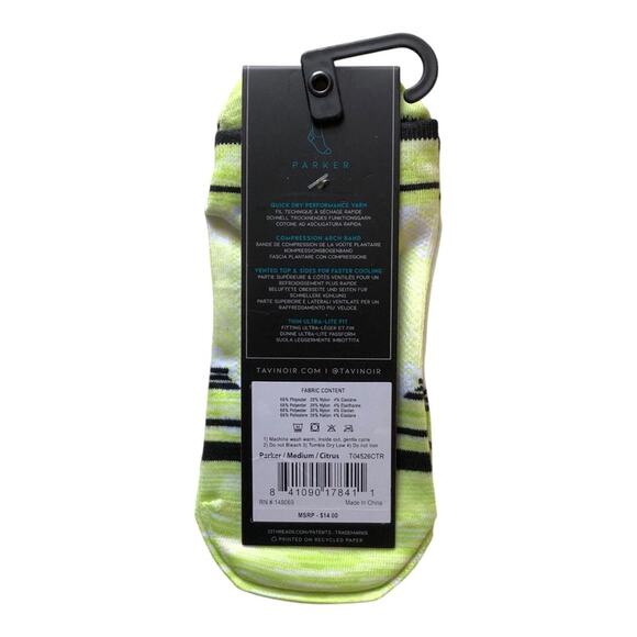 TAVI Sport NIP Women Thin Ultra Lite Compression Low Rise Parker Socks Citrus MD - Picture 4 of 7